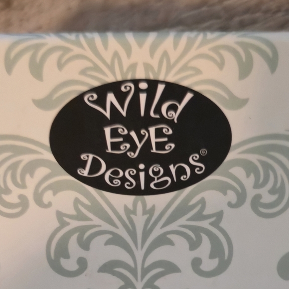 Wild Eye Designs New Cake Pie Server With Blue Gray Bead Handle and Swirls - Picture 2 of 8